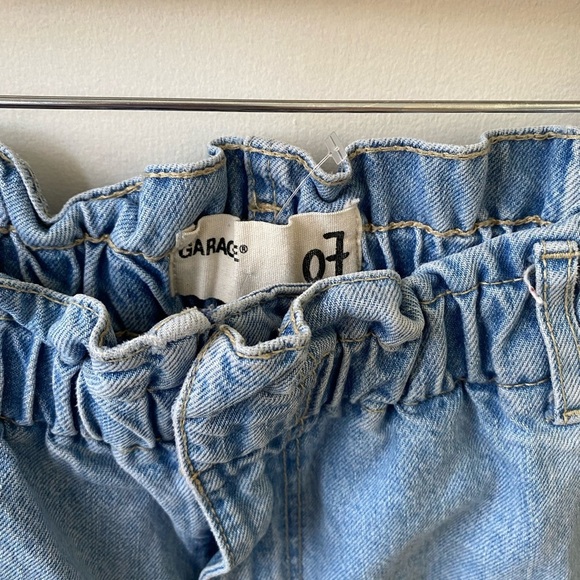 Garage Paper Bag Waist Denim Women's Shorts - Picture 2 of 5